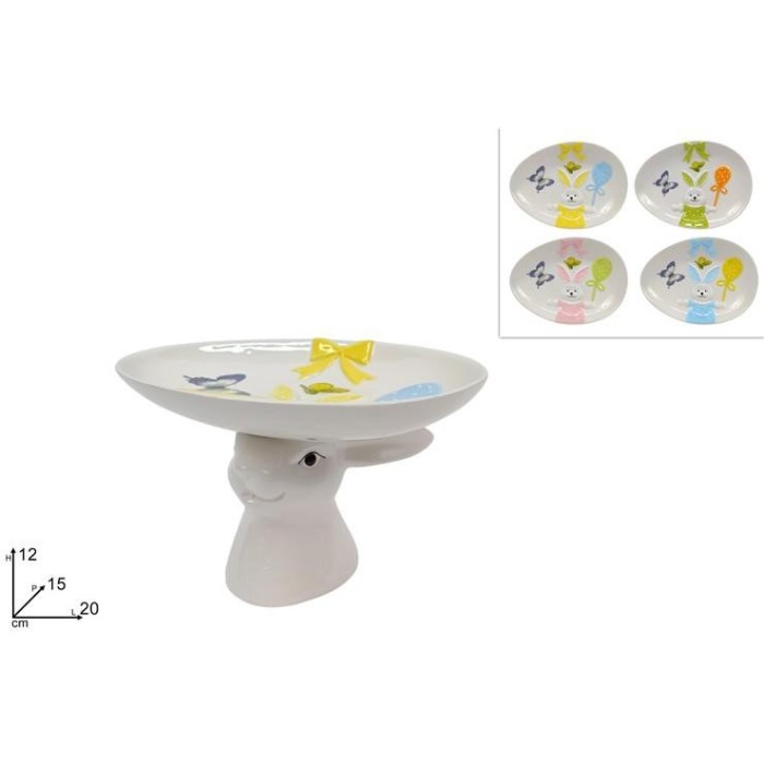 ALZATINA VISO CONIGLIO 20x15CM CERAMICA